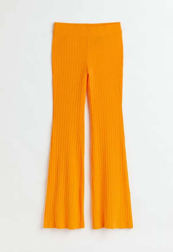 H & M - Ribbad trikåbyxa - Gul