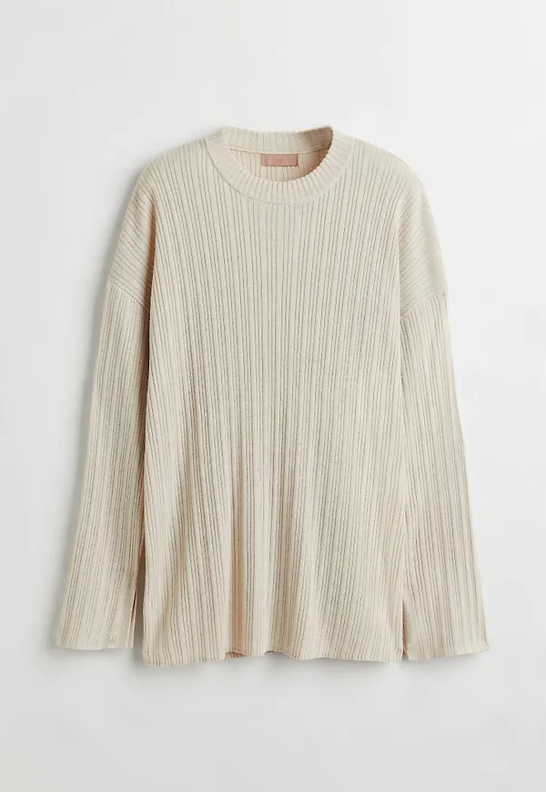 H & M - Ribbad tröja - Beige