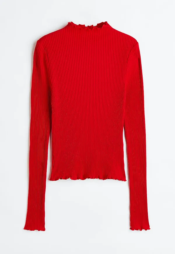 H & M - Ribbad tröja - Röd