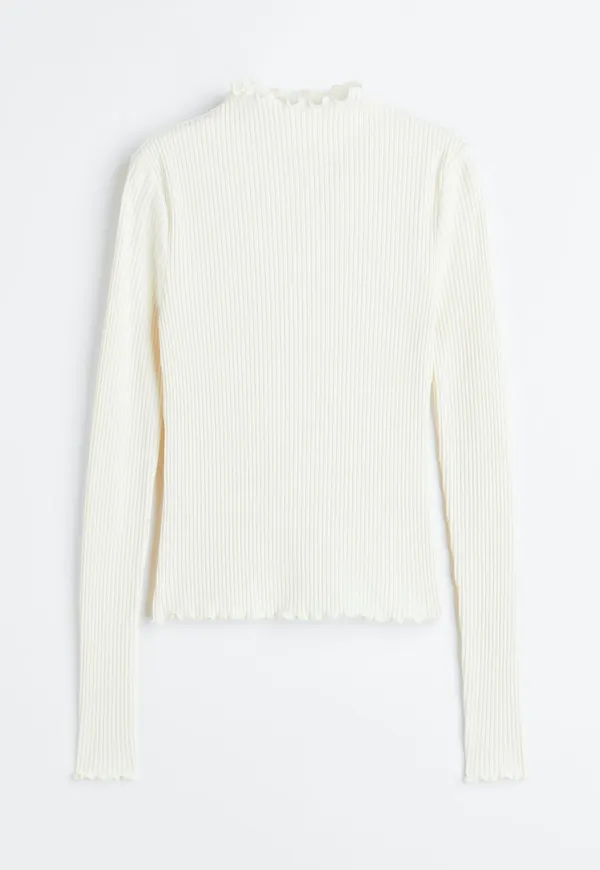 H & M - Ribbad tröja - Vit