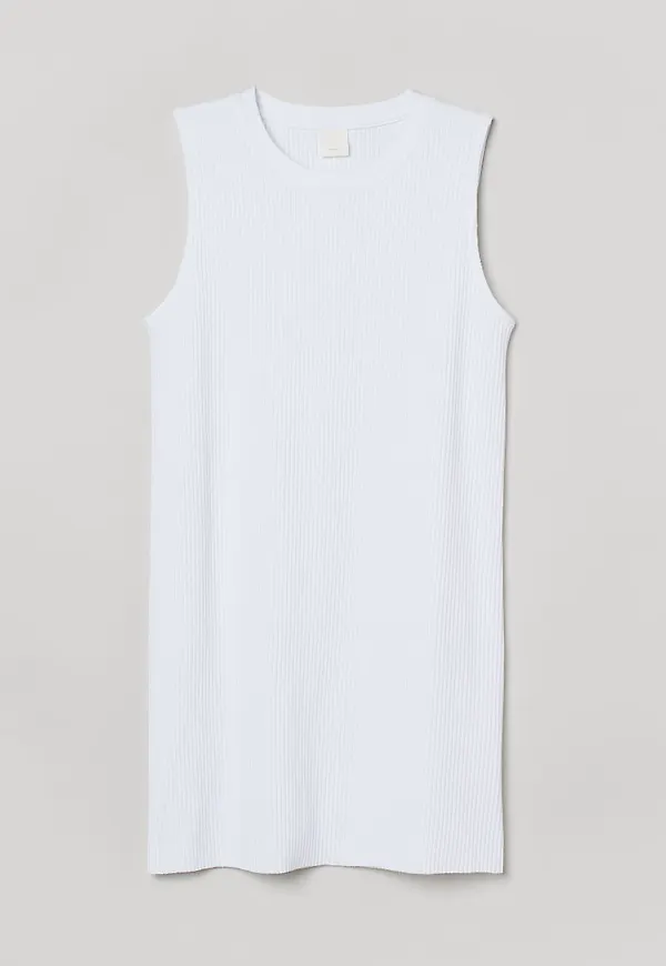 H & M - Ribbad tunika - Vit