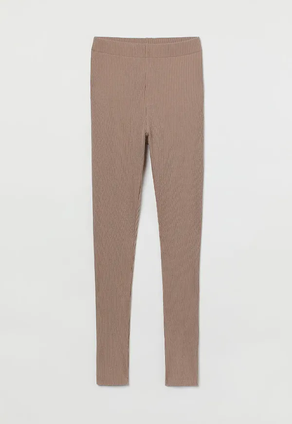 H & M - Ribbade leggings - Brun