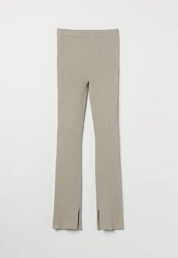H & M - Ribbstickad byxa - Grå
