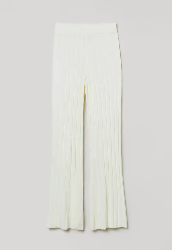 H & M - Ribbstickad byxa - Vit