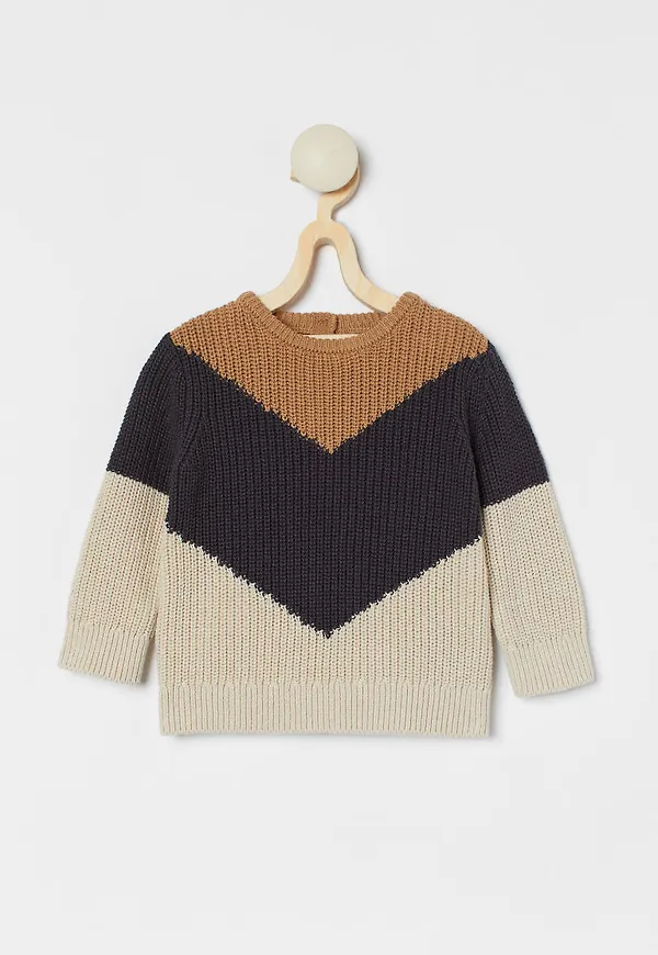 H & M - Ribbstickad tröja - Beige