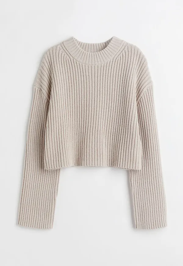 H & M - Ribbstickad tröja - Brun