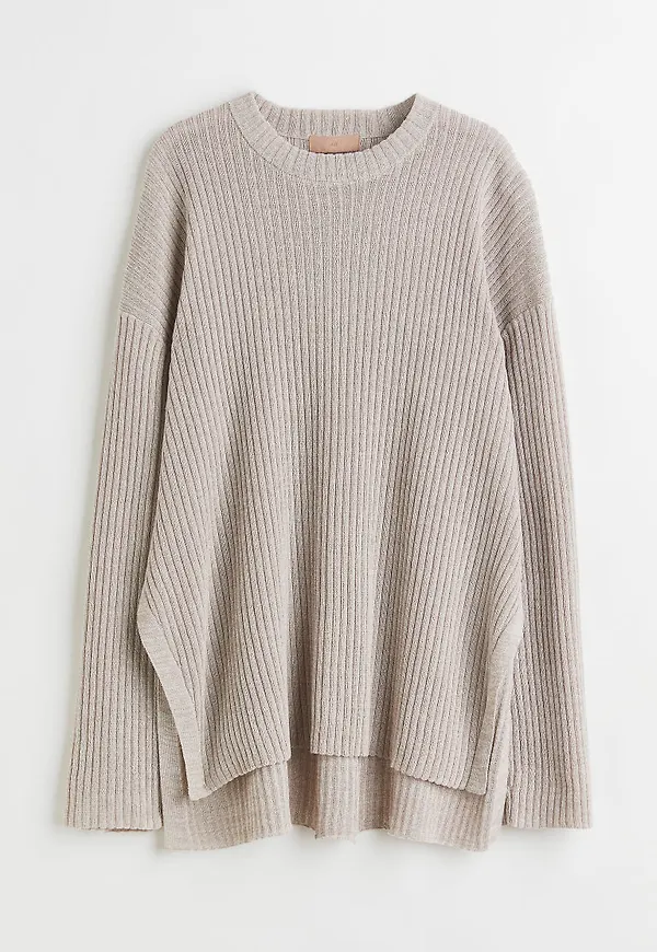 H & M - Ribbstickad tröja - Grå