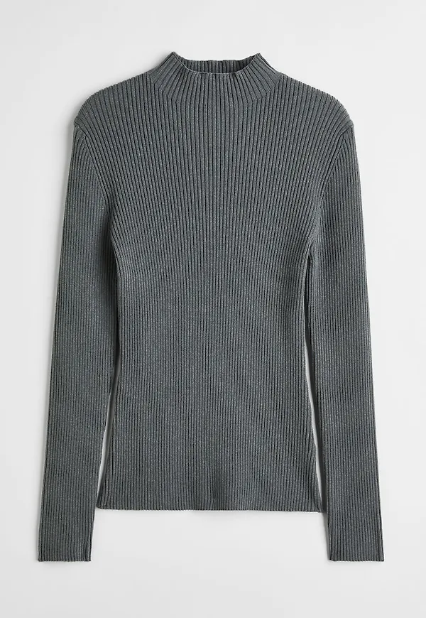 H & M - Ribbstickad tröja - Grön