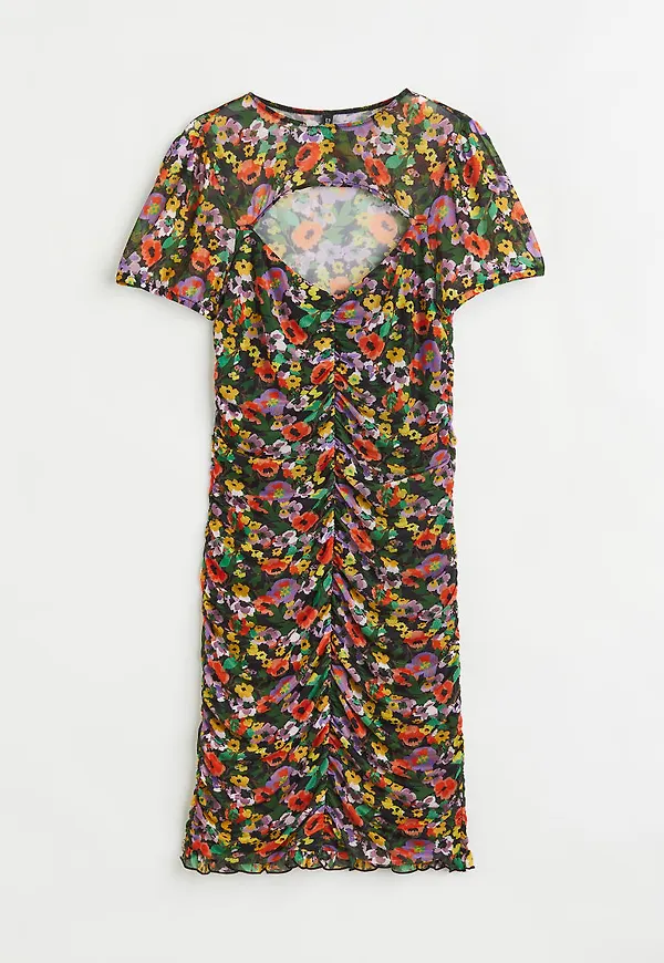 H & M - Rynkad klänning - Svart