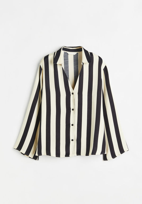 H & M - Satin shirt - Svart
