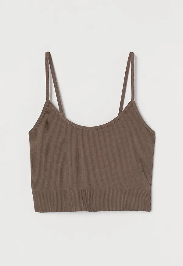 H & M - Seamless crop top - Beige