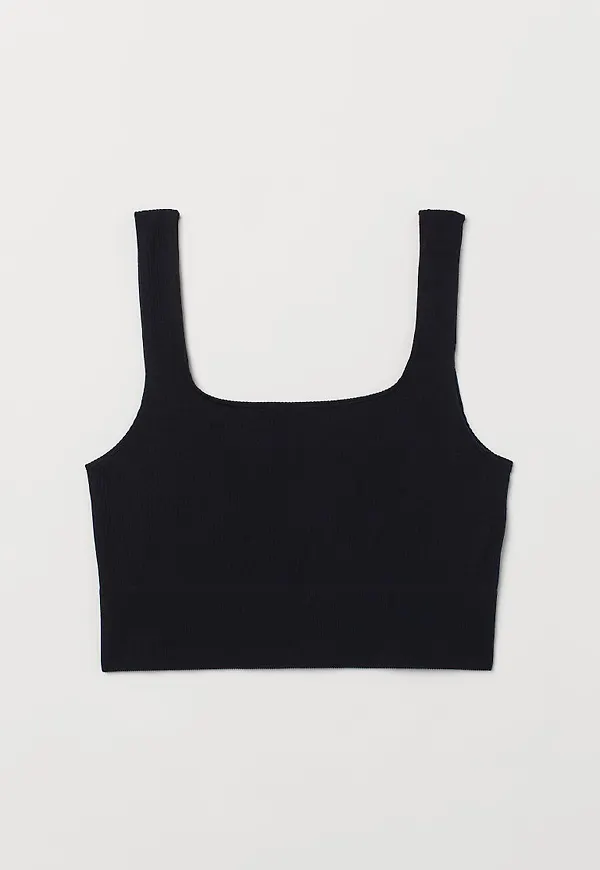 H & M - Seamless croptop - Svart