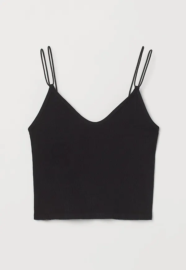 H & M - Seamless croptop - Svart