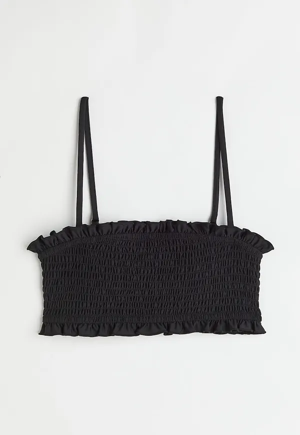 H & M - Smockad bandeaubikini-bh - Svart