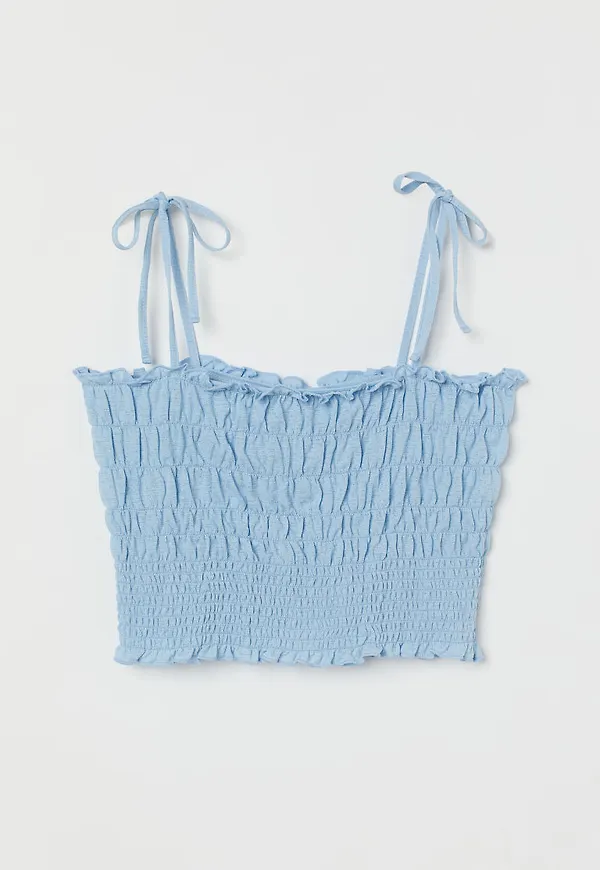 H & M - Smockad topp - Blå