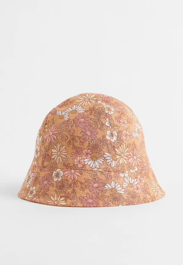 H & M - Solhatt i linne - Orange