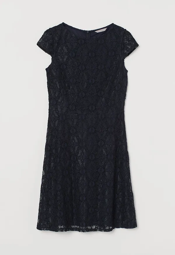 H & M - Spetsklänning - Blå