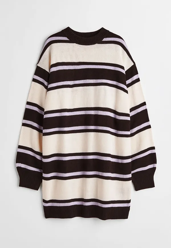 H & M - Stickad klänning - Svart