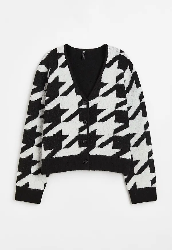H & M - Stickad kofta - Svart