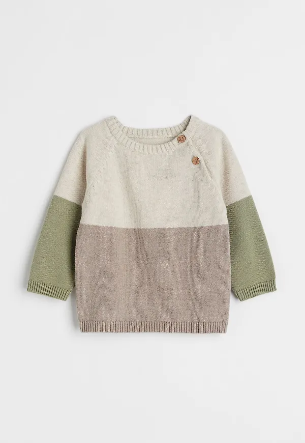 H & M - Stickad tröja - Beige