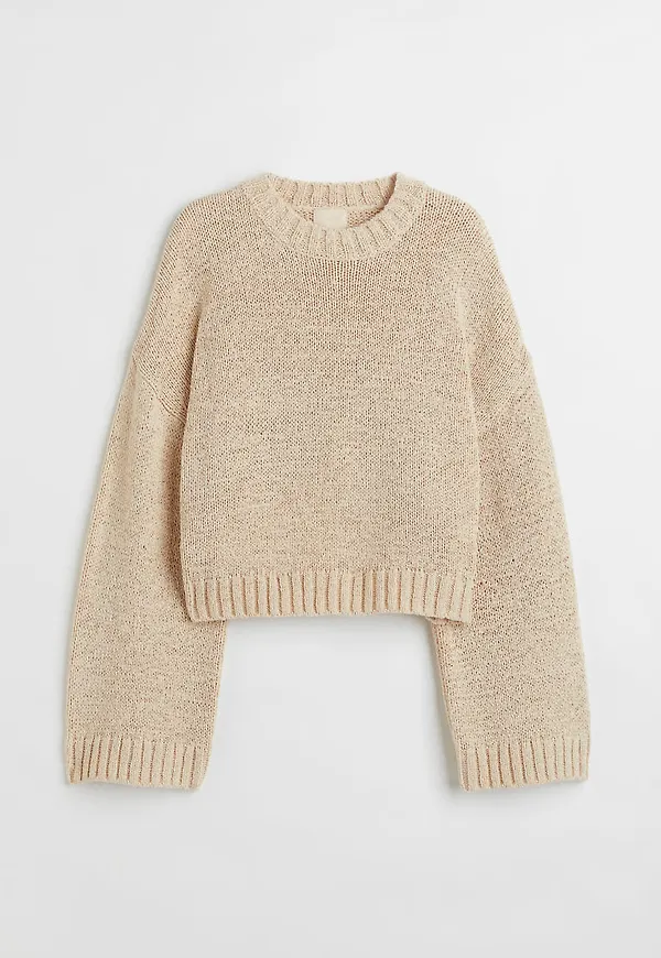 H & M - Stickad tröja - Beige