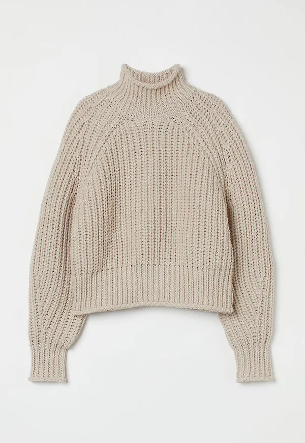 H & M - Stickad tröja - Beige