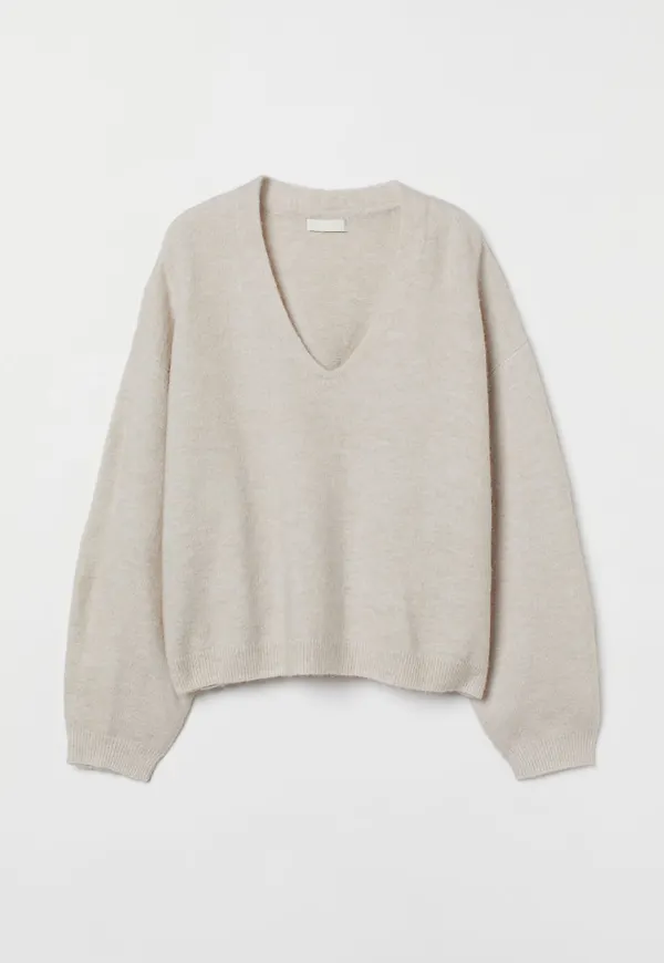 H & M - Stickad tröja - Brun