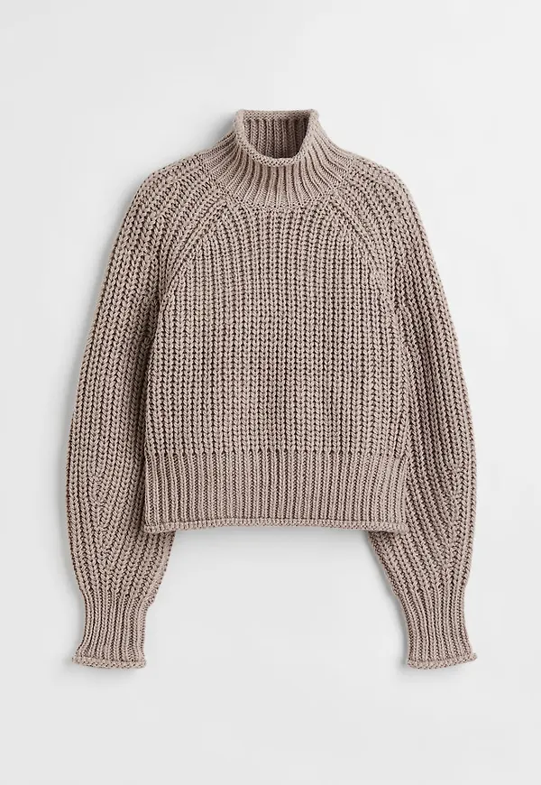 H & M - Stickad tröja - Brun