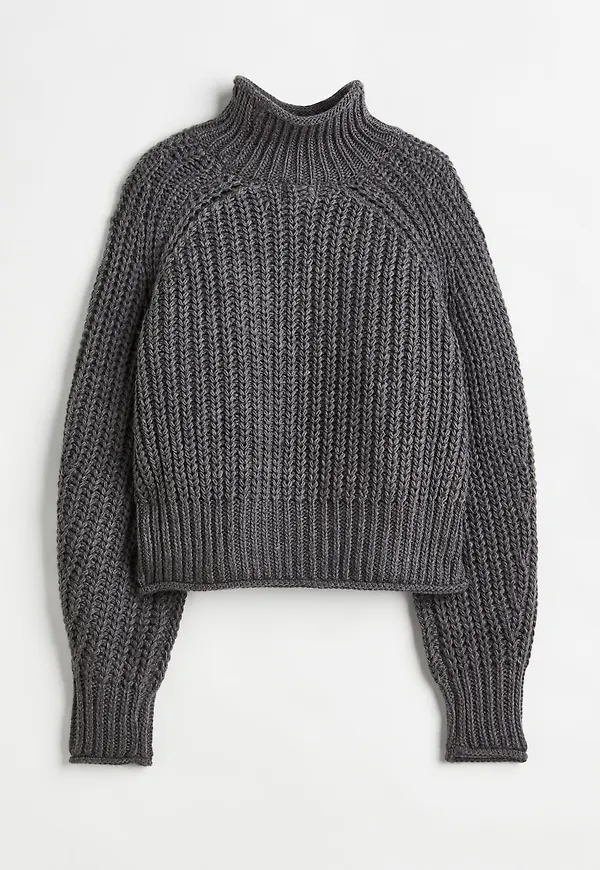 H & M - Stickad tröja - Grå
