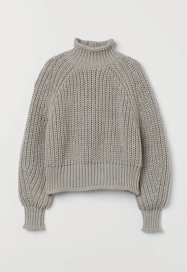 H & M - Stickad tröja - Grå