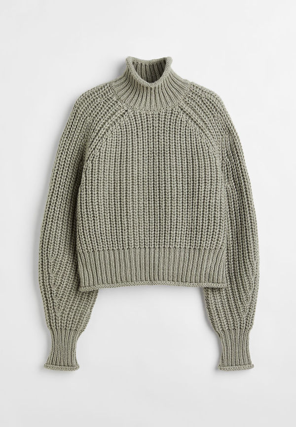 H & M - Stickad tröja - Grön