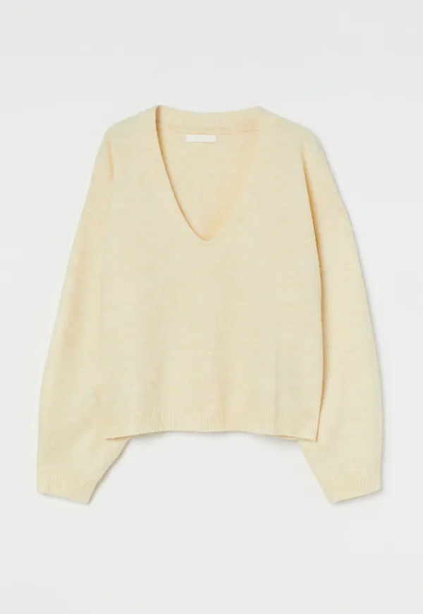 H & M - Stickad tröja - Gul