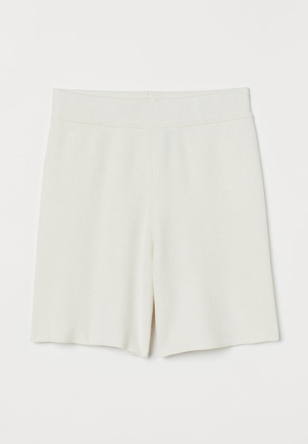 H & M - Stickade shorts - Vit