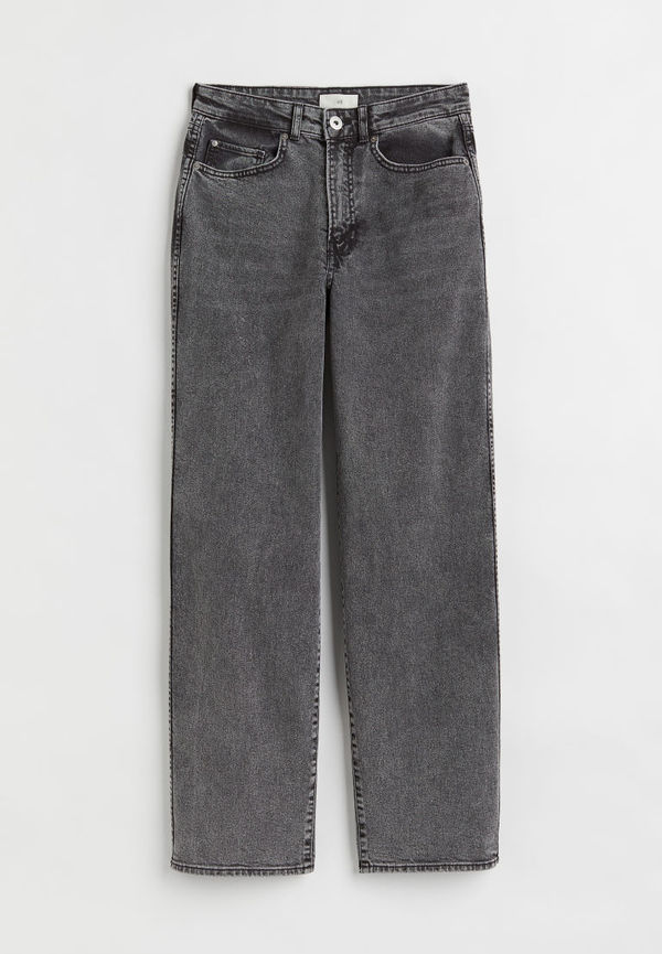 H & M - Straight Regular Jeans - Grå