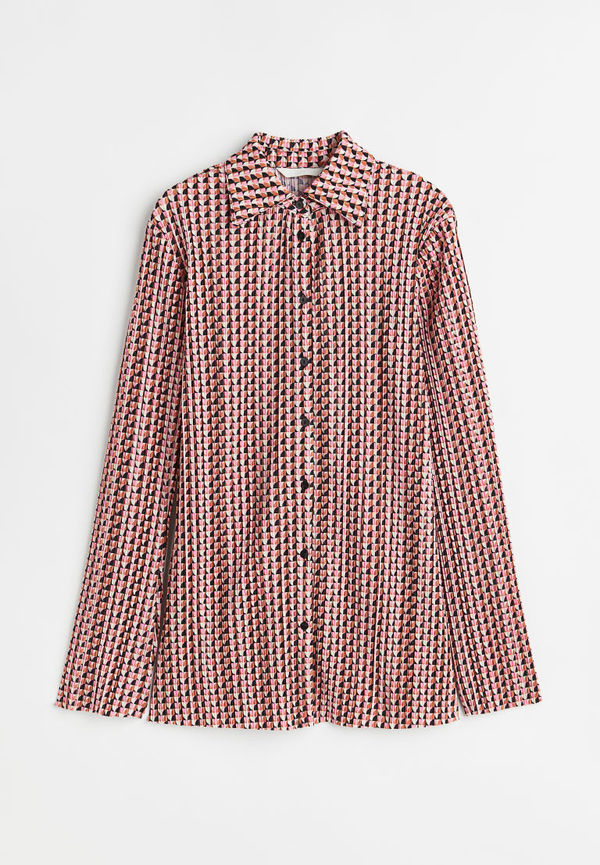 H & M - Strukturmönstrad skjorta i trikå - Svart