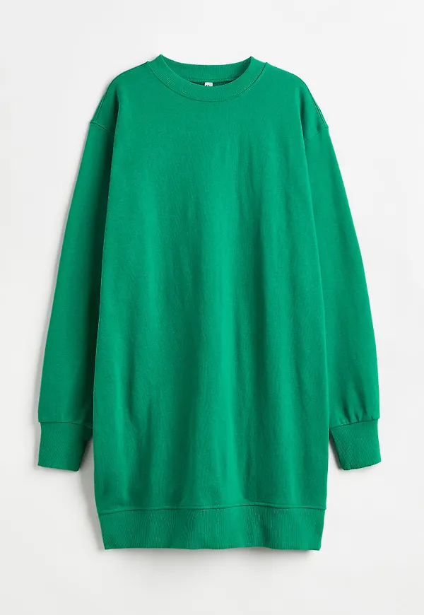 H & M - Sweatshirtklänning - Grön