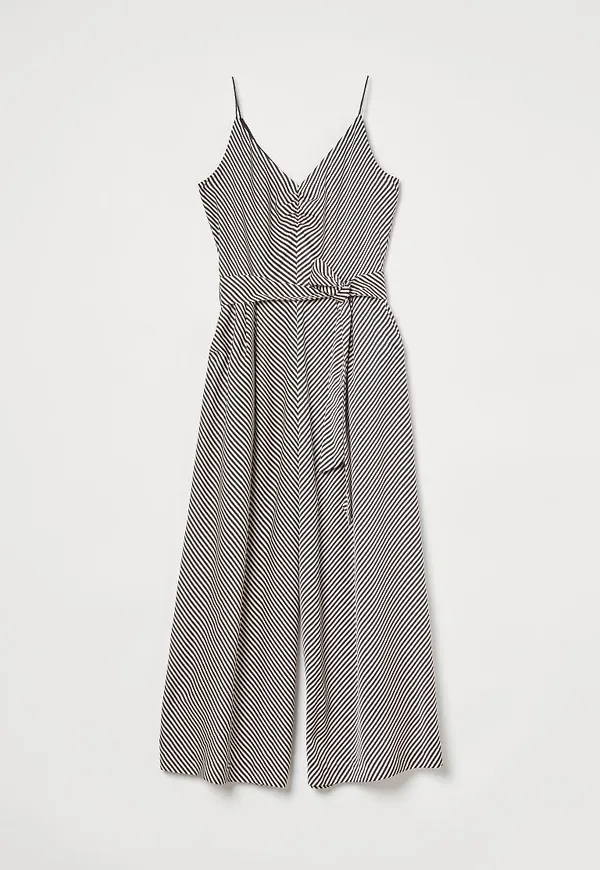 H & M - Tie-belt jumpsuit - Blå