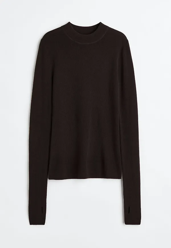 H & M - Topp i kashmirmix - Beige