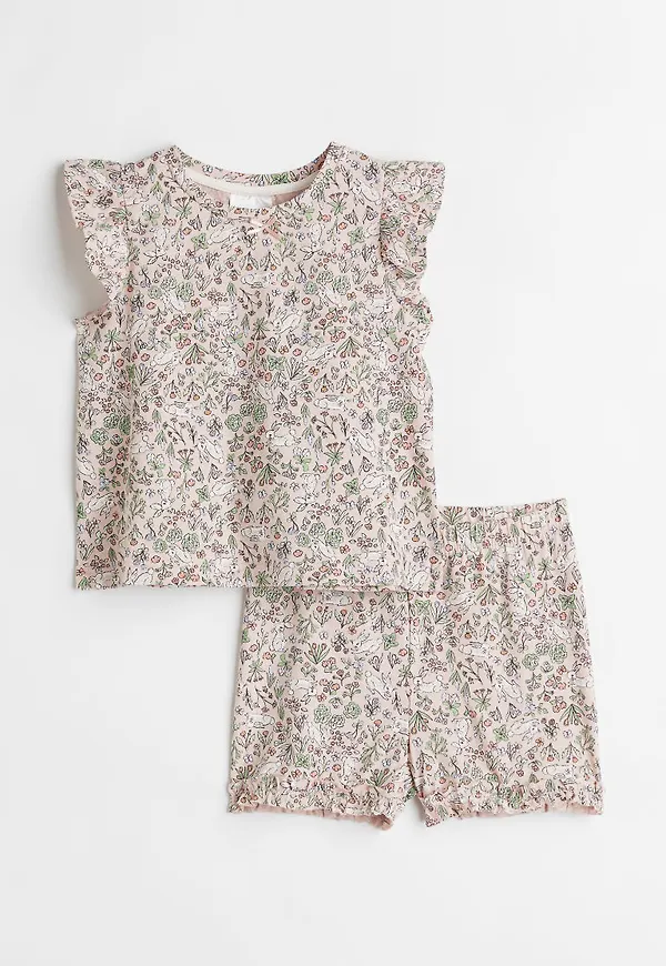 H & M - Trikåpyjamas - Rosa