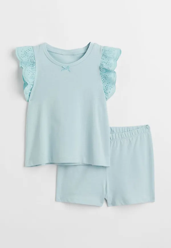 H & M - Trikåpyjamas - Turkos