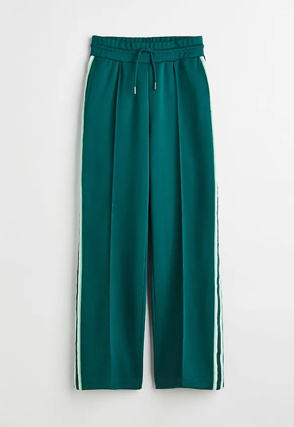 H & M - Träningsbyxa med revärer - Grön