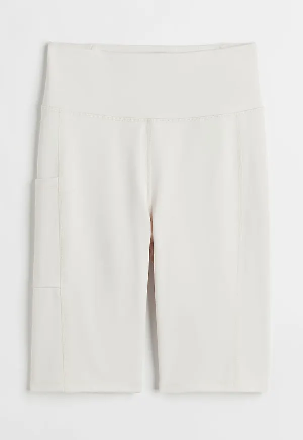 H & M - Träningscykelbyxa med ficka - Beige