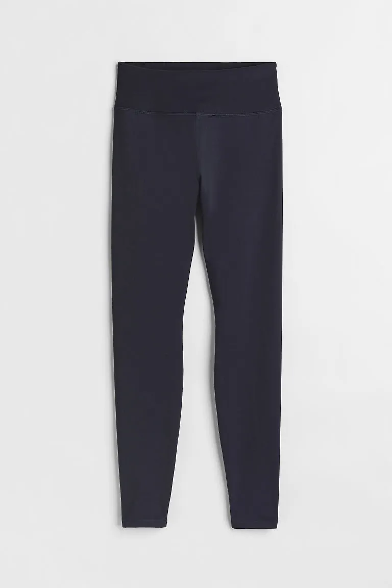 H & M - Träningstights High Waist - Blå