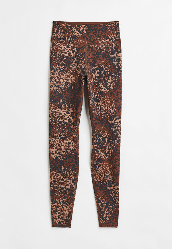 H & M - Träningstights High Waist - Brun