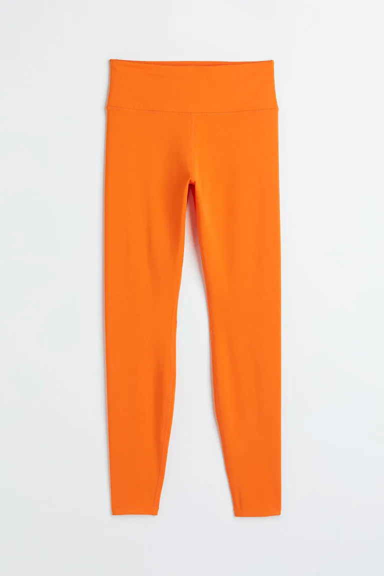 H & M - Träningstights High Waist - Orange