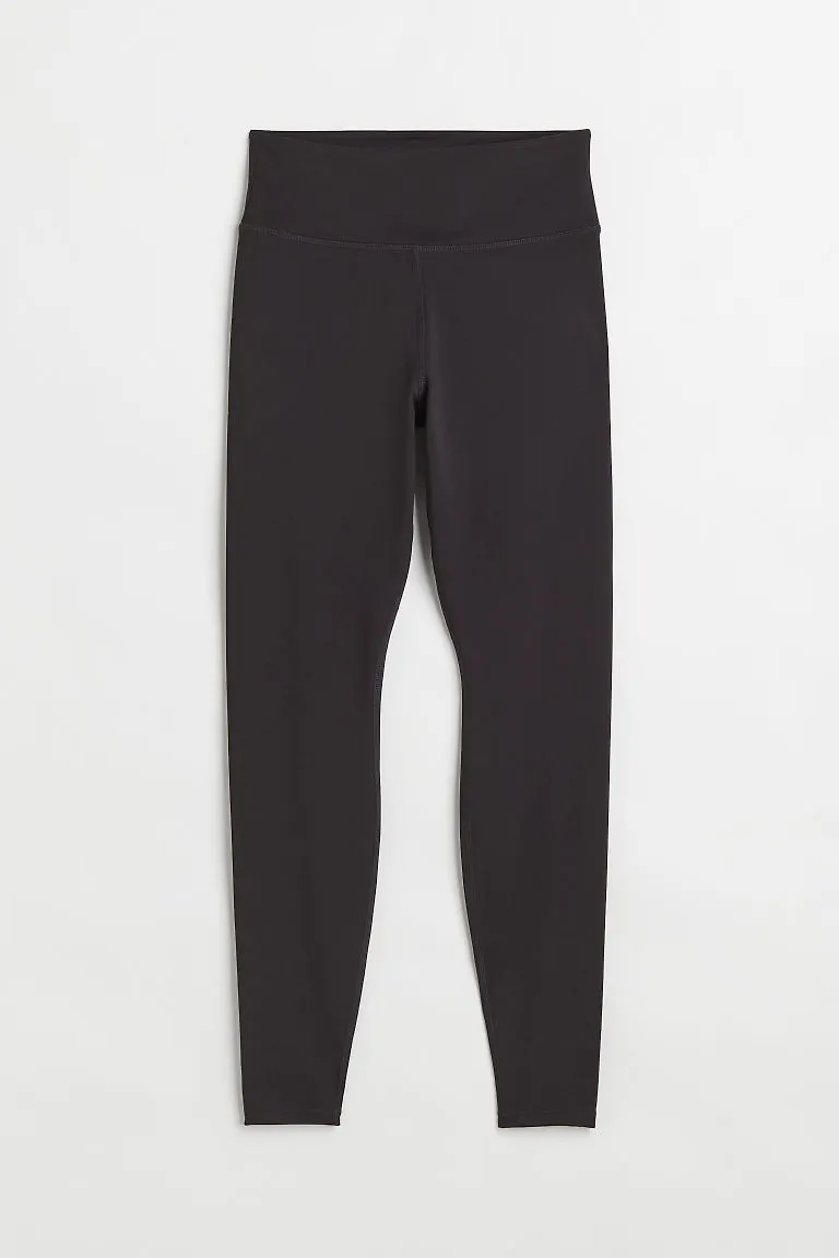 H & M - Träningstights High Waist - Svart