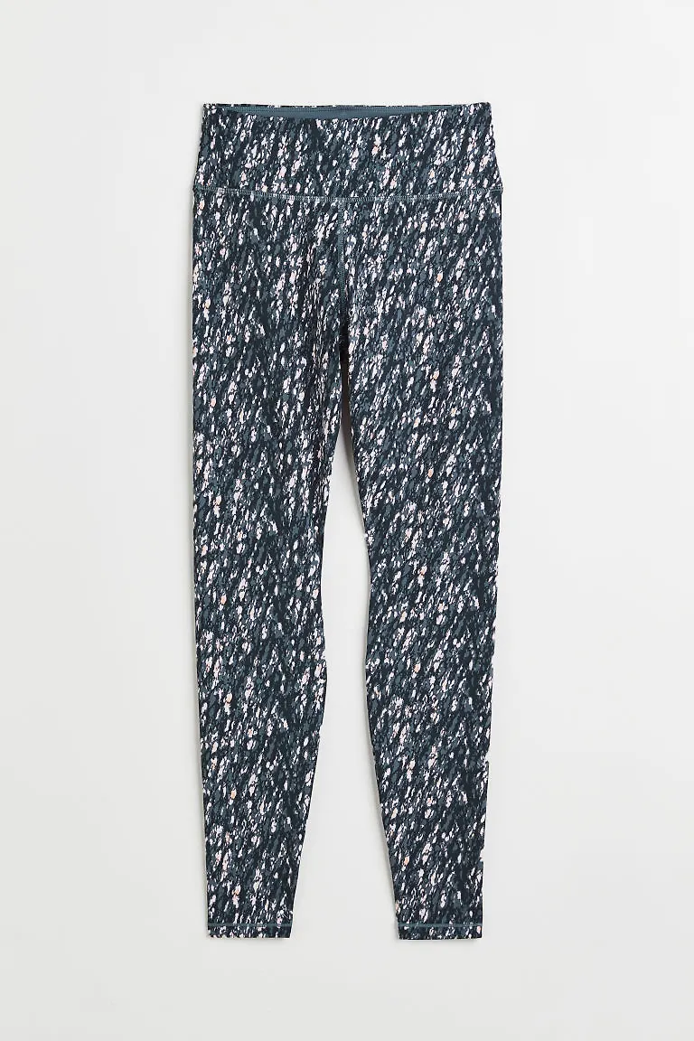 H & M - Träningstights High Waist - Turkos