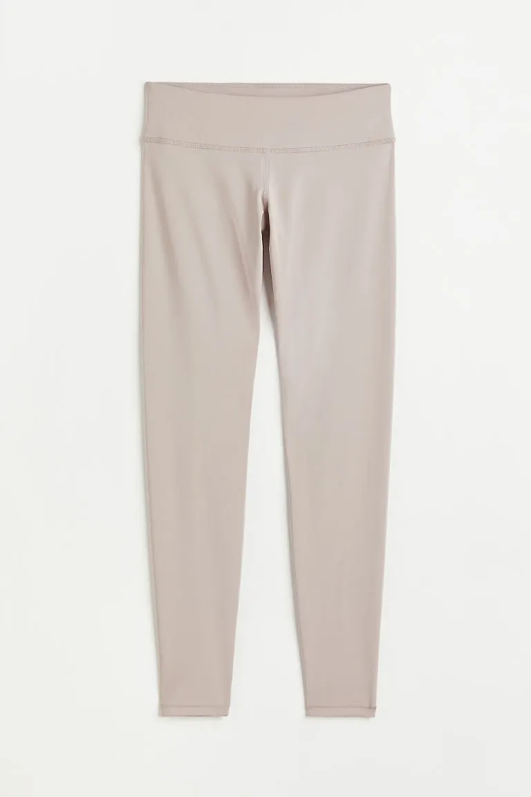 H & M - Träningstights Low Waist - Brun