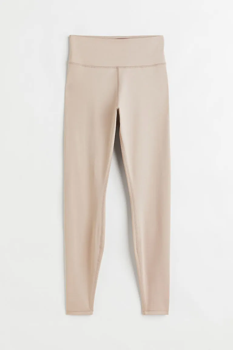 H & M - Träningstights Super Soft - Brun