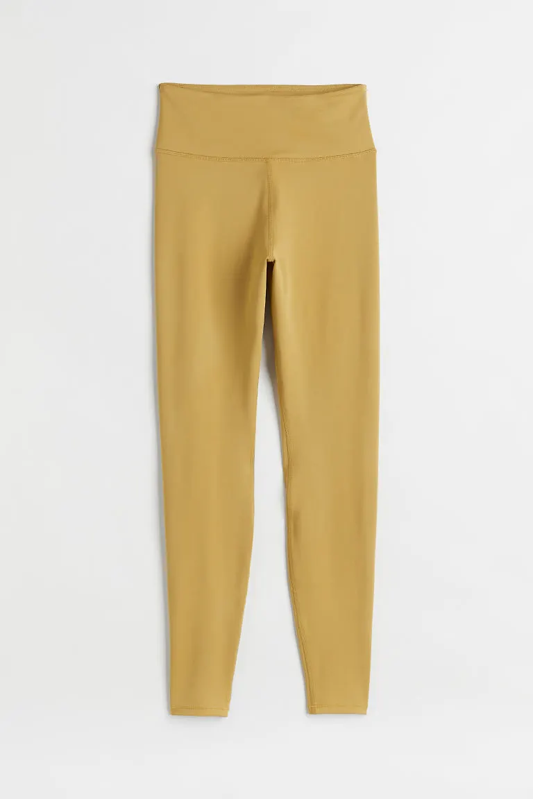 H & M - Träningstights Super Soft - Gul